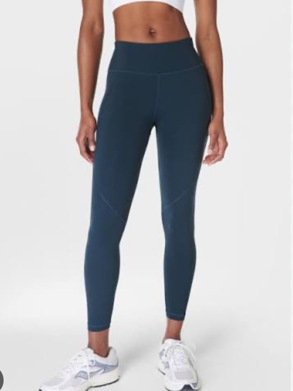 EUC Sweaty Betty Power 7/8 leggings! Medium Beetle Blue